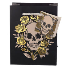 Charger l&#39;image dans la galerie, Sac cadeau métallique Skulls &amp; roses - Crânes (Petit)
