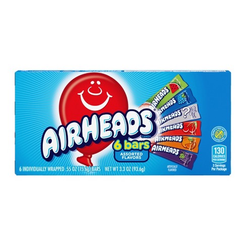 Airheads bonbons en pack de 6 - fruits, 93G