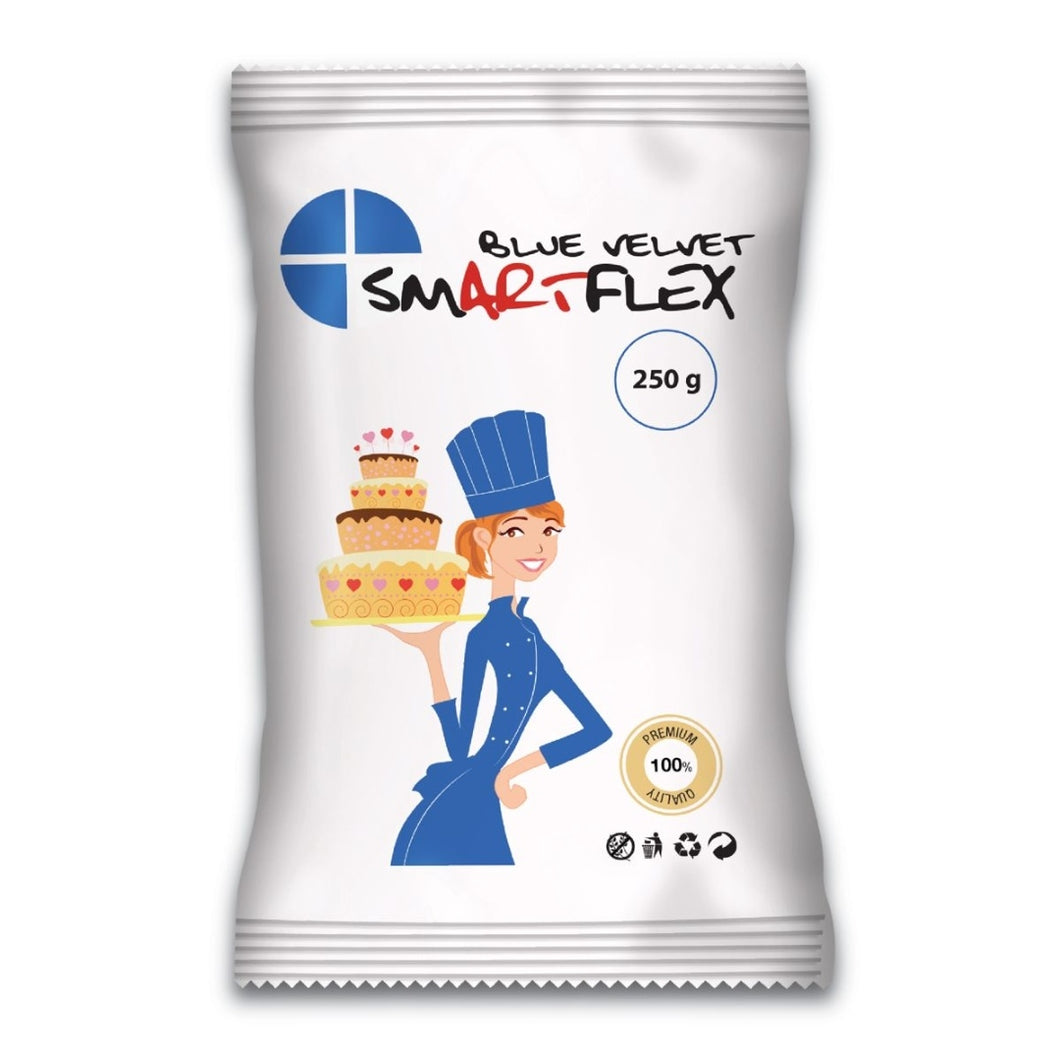 SmartFlex Pâte à Sucre Velours - Bleu - 250g