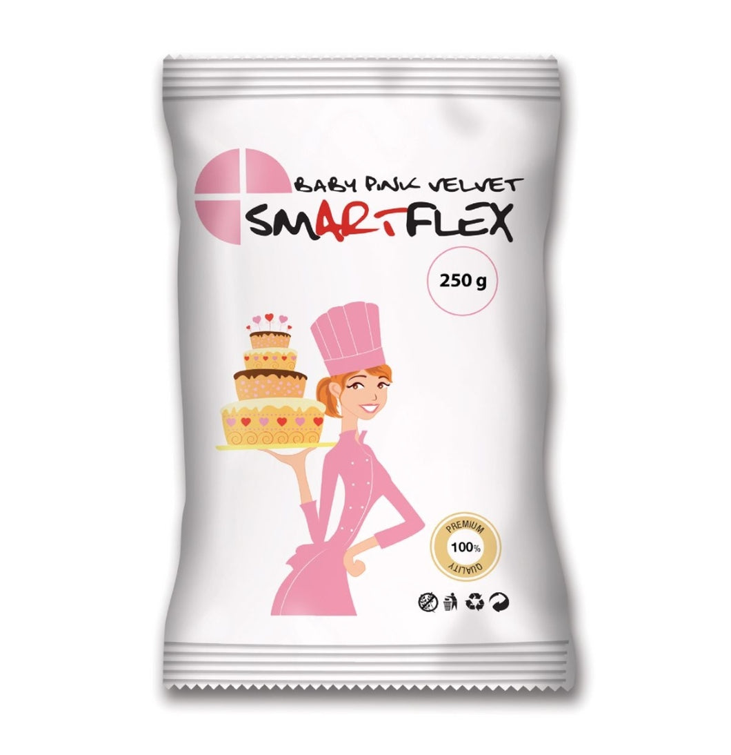 SmartFlex Pâte à Sucre Velours - Baby Pink - 250g