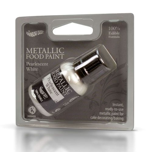 RD Metallic Food Paint Pearlescent White 25ml
