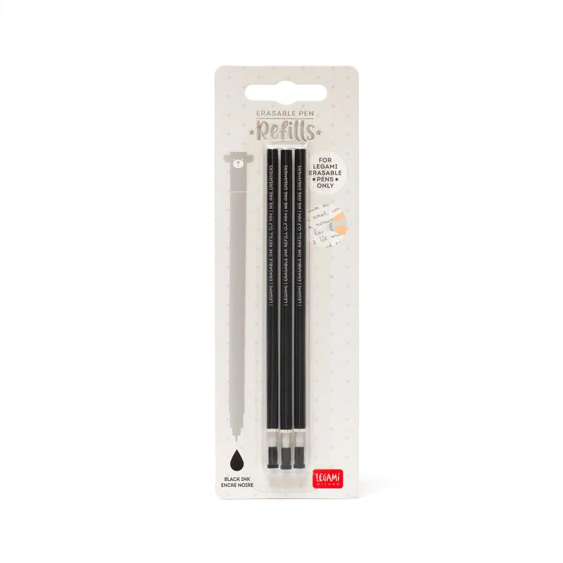 Recharge pour stylo effaçable LEGAMI - encre noire 3 PCS