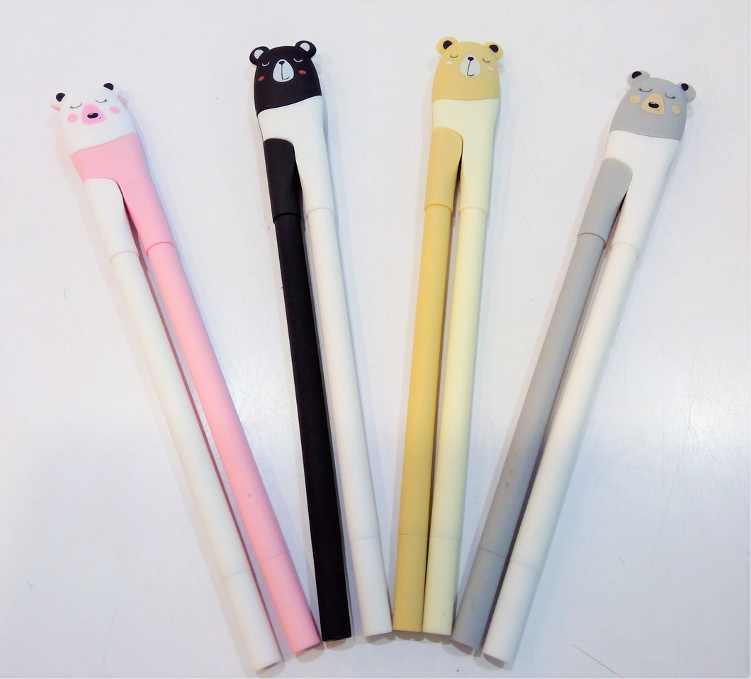 LOT DE 2 STYLOS OURS MIGNON A ENCRE NOIR