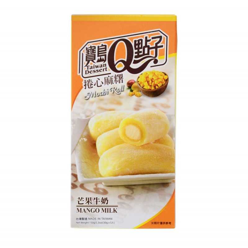 Mochi Roll - Mangue et Lait 5pcs - 150G (TAIWAN DESSERT Q)
