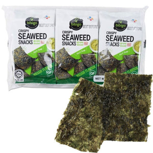 Feuilles d'algues séchées Hot & Tangy - wasabi 3*5G (BIBIGO)