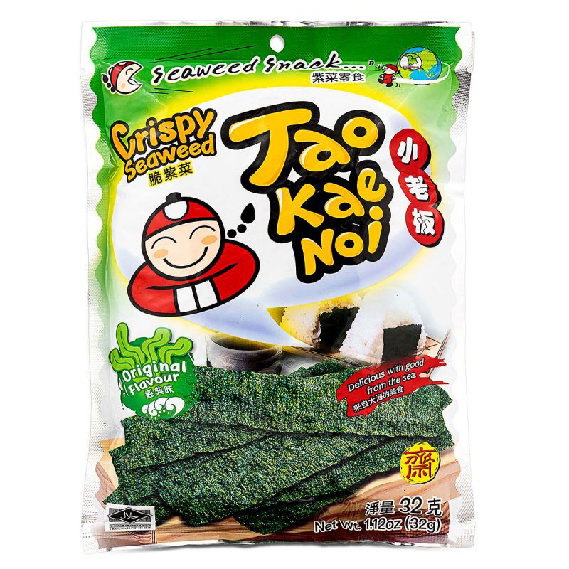 Snack algues nori croustillantes et assaisonnées - goût original 32G (TAO KAE NOI)